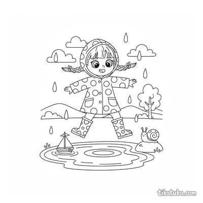 Niña con Impermeable