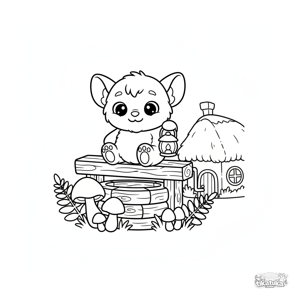 Espíritu Domovoy guardando el pozo