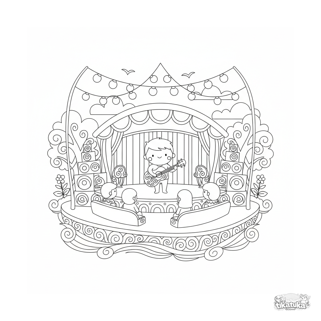 Escenario Musical Flotante en el Mar