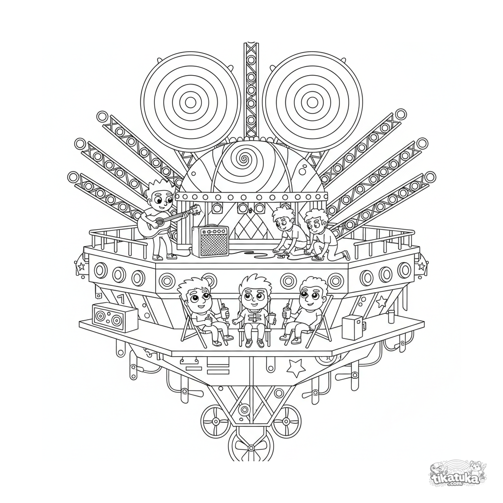 Plataforma Escenario Musical Flotante