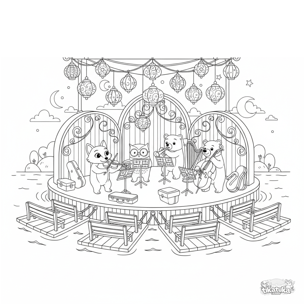 Escenario de Concierto Flotante en el Mar