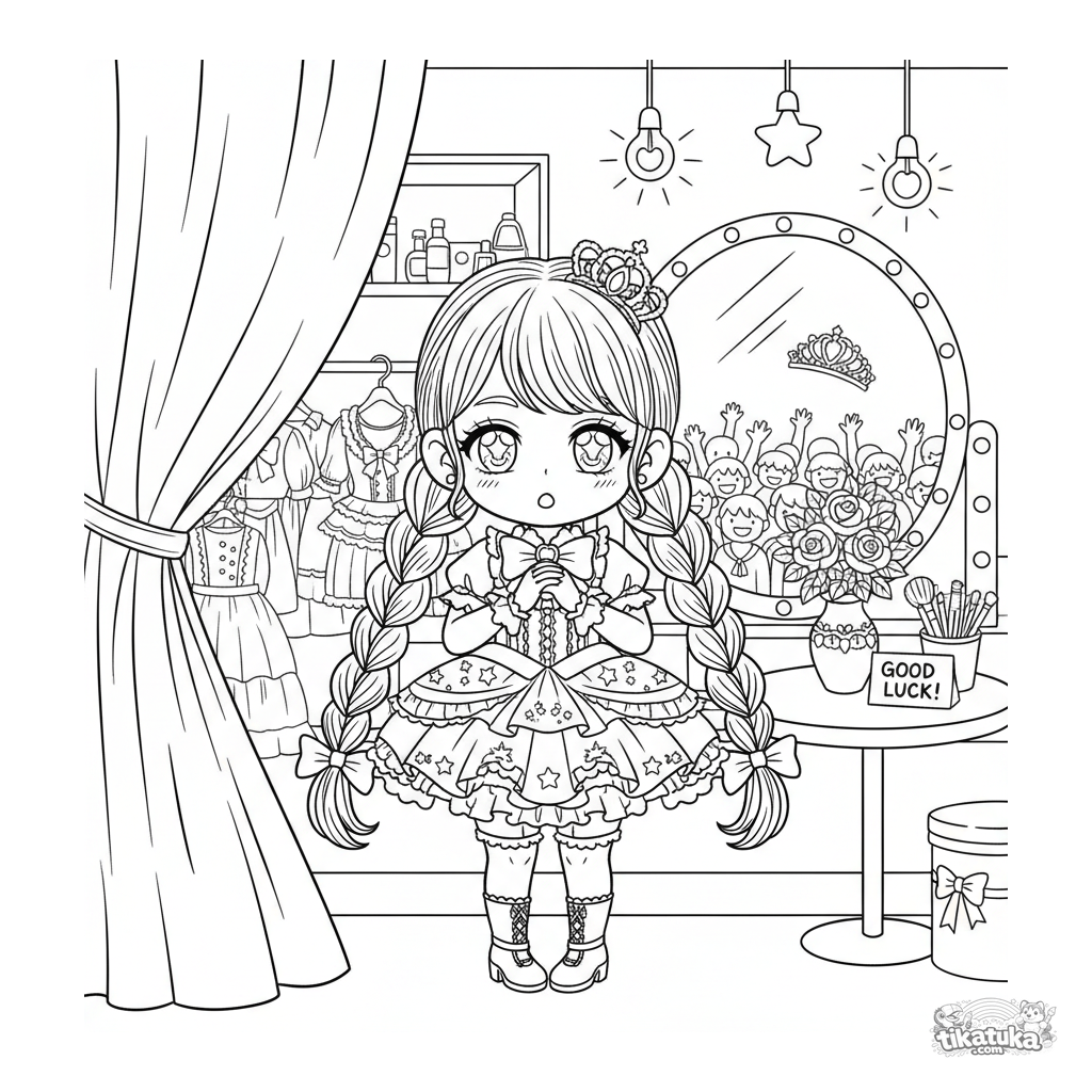 Cantante Idol Tras Bastidores Antes del Concierto