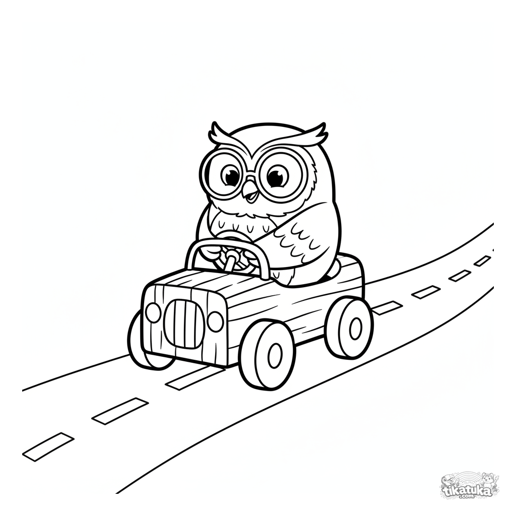 Buhíto Oof Conduciendo un Coche de Juguete Vintage