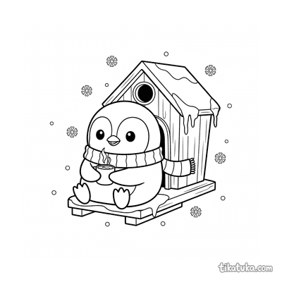 Pingüino en Porche