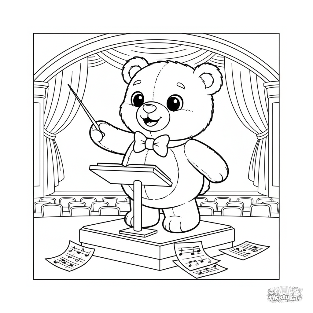 Oso de Peluche Director de Orquesta