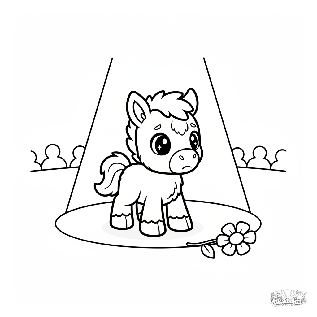 Potrillo en el centro de atención