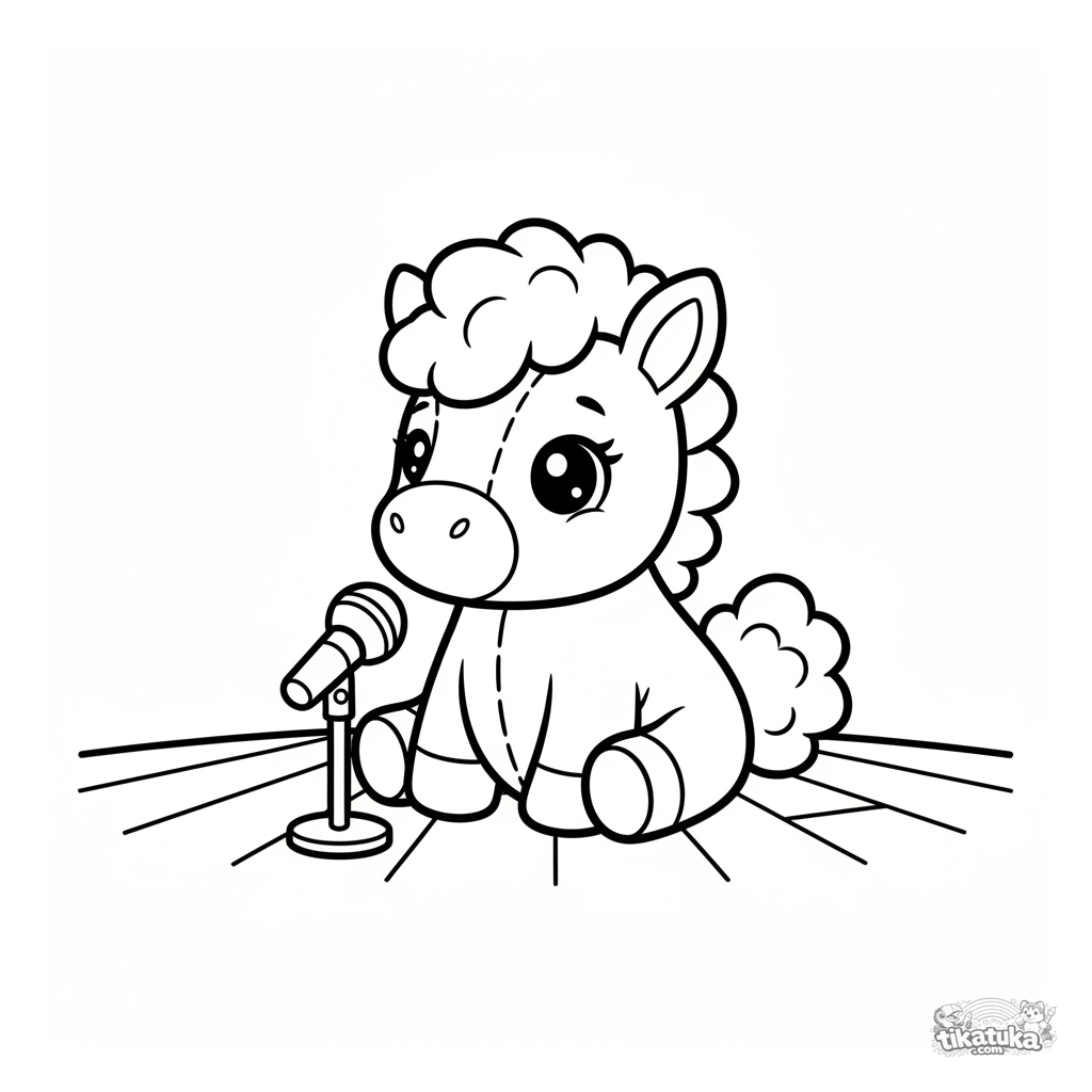 Pony de Peluche en el Escenario