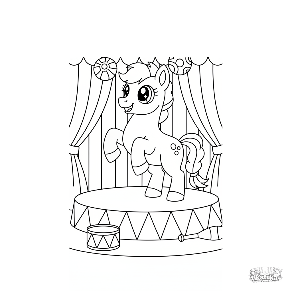 Pony Malabarista en el Escenario