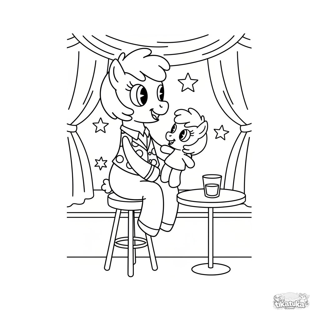 Pony Ventrílocuo con Muñeco