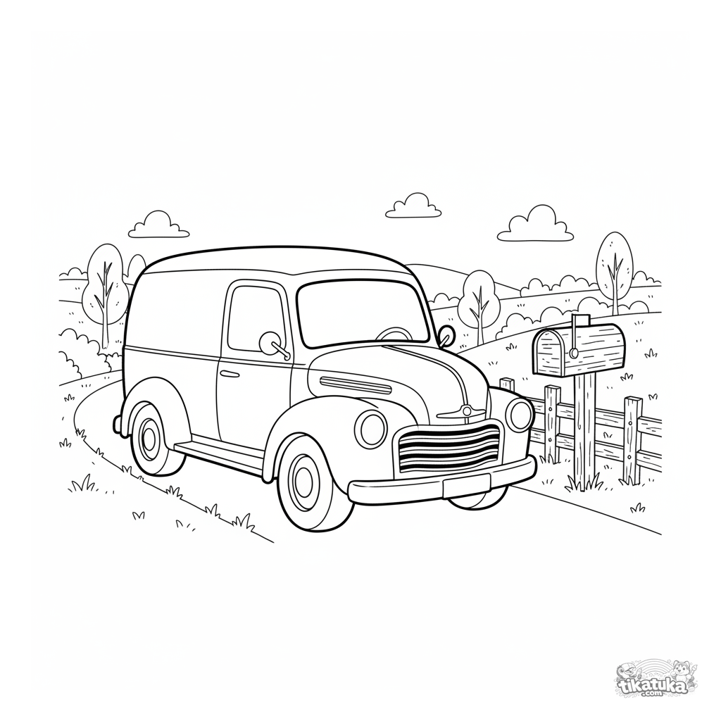 Camión de reparto vintage