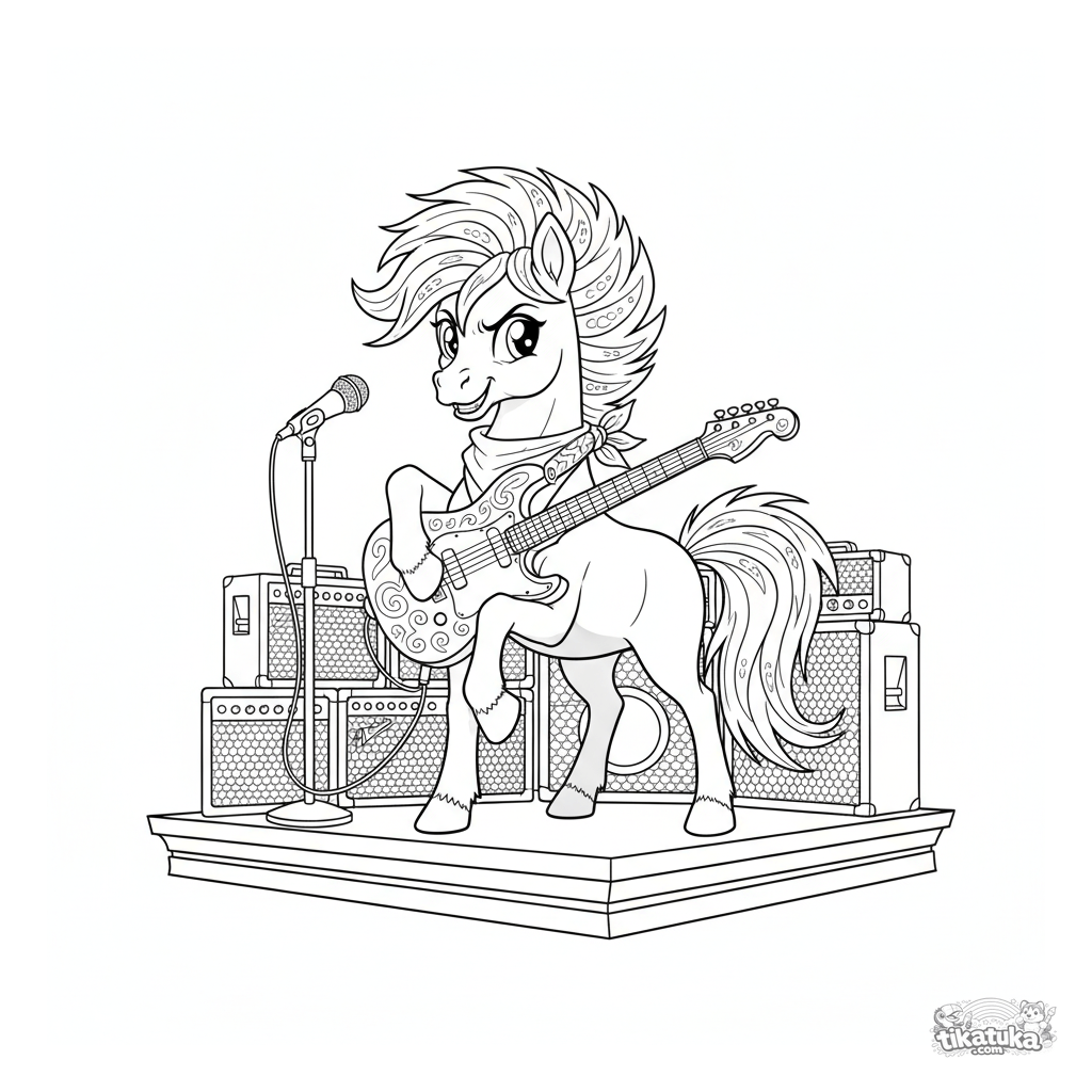 Pony Cantante de Rock en el Escenario