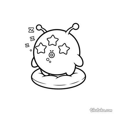 Alienígena Redondo Durmiendo