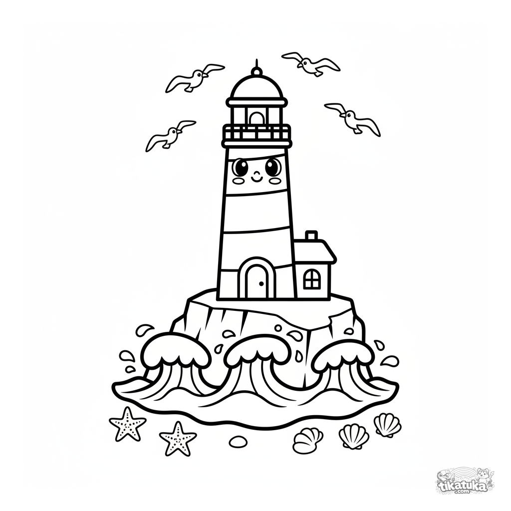 Faro marítimo en acantilado rocoso