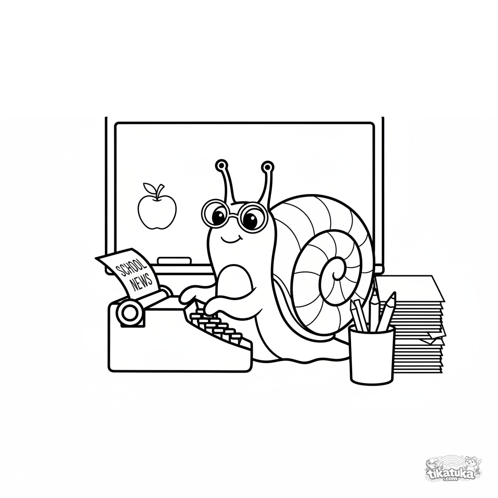 Secretaria Escolar Caracol en Máquina de Escribir