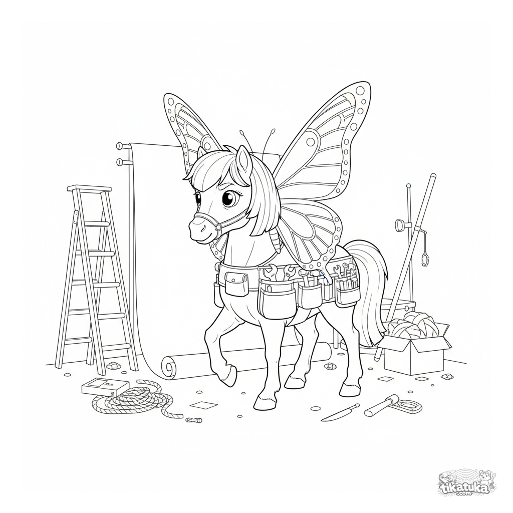 Pony Tramoyista con Mariposa de Atrezo