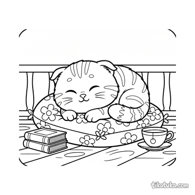 Gatito Durmiendo en el Porche