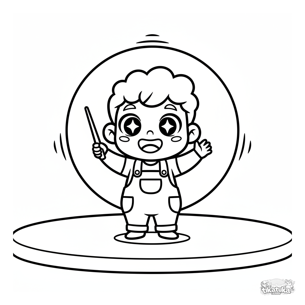 Niño Pequeño Director de Orquesta