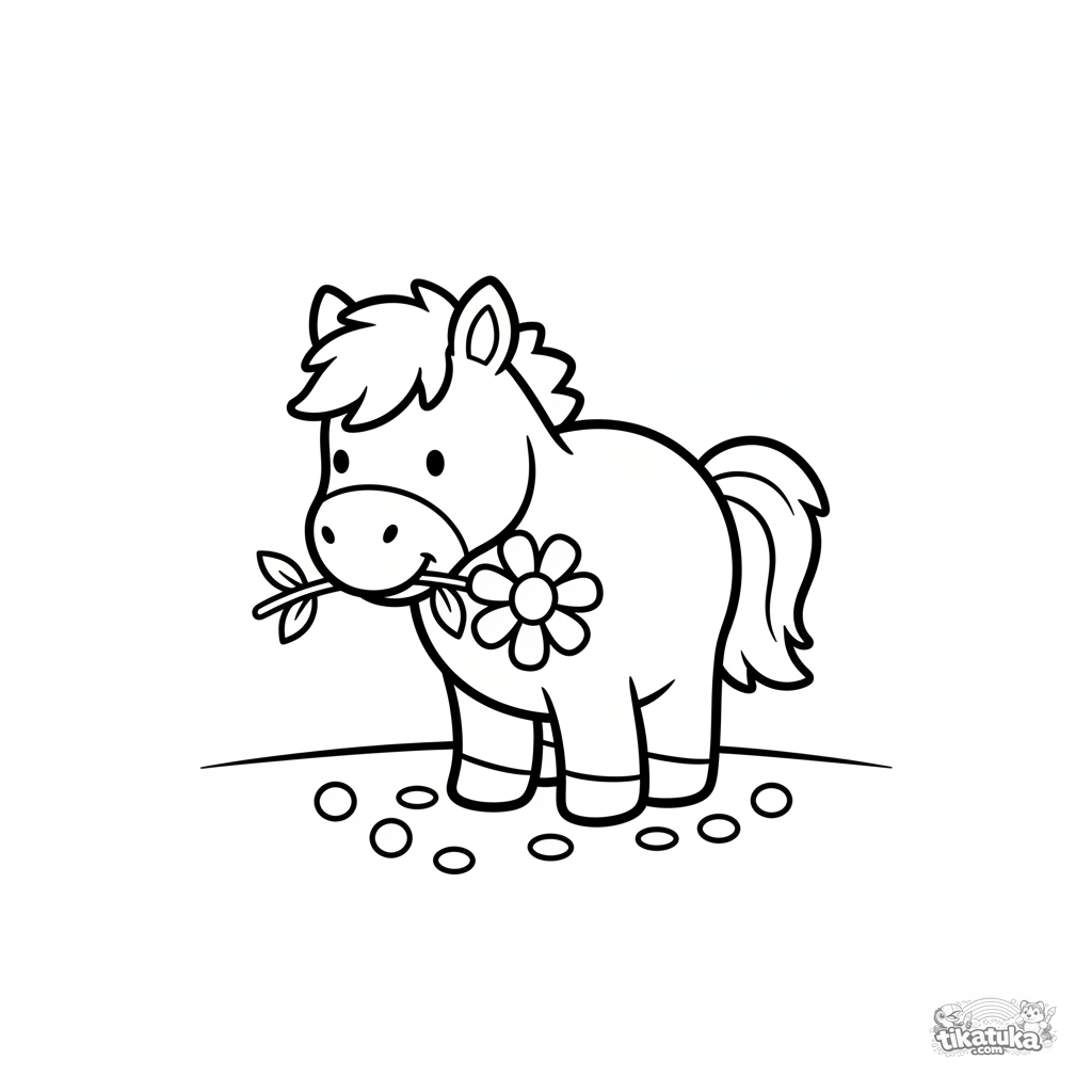 Pequeño poni haciendo una reverencia