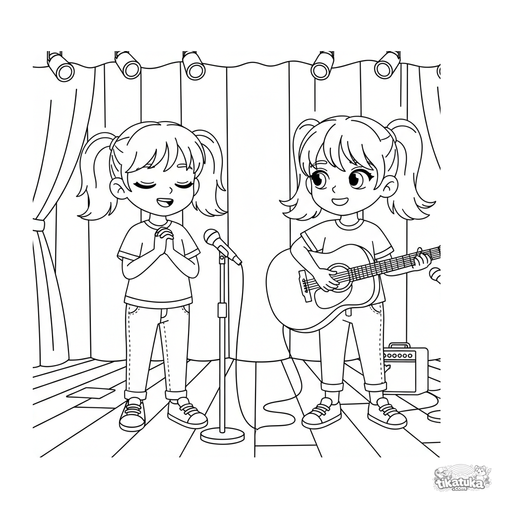 Dúo: Cantante y Guitarrista en el Escenario