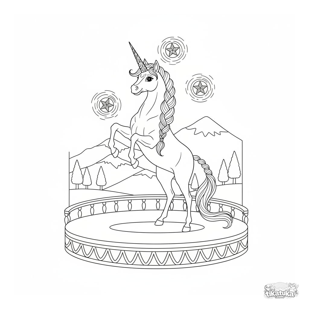 Unicornio malabareando
