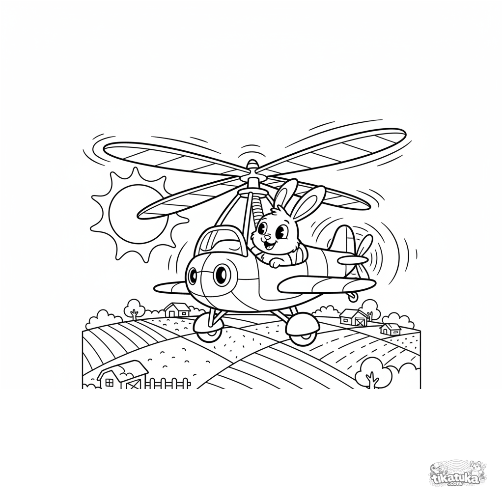 Autogiro Vintage Sobre Campos