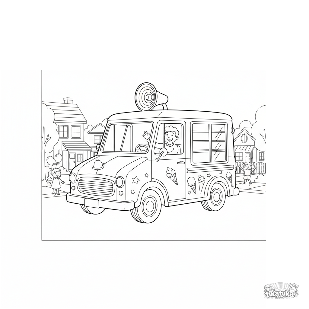 Camioneta de helados vintage