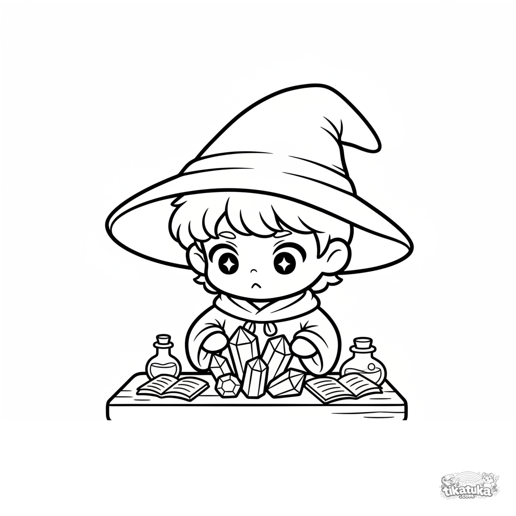 Aprendiz Clasificando Cristales Brillantes